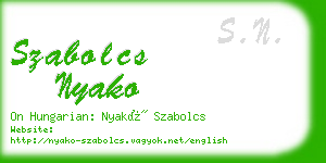 szabolcs nyako business card